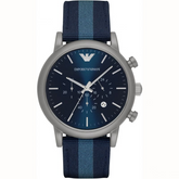 Emporio Armani Men’s Quartz Nylon Strap Blue Dial 46mm Watch AR1949